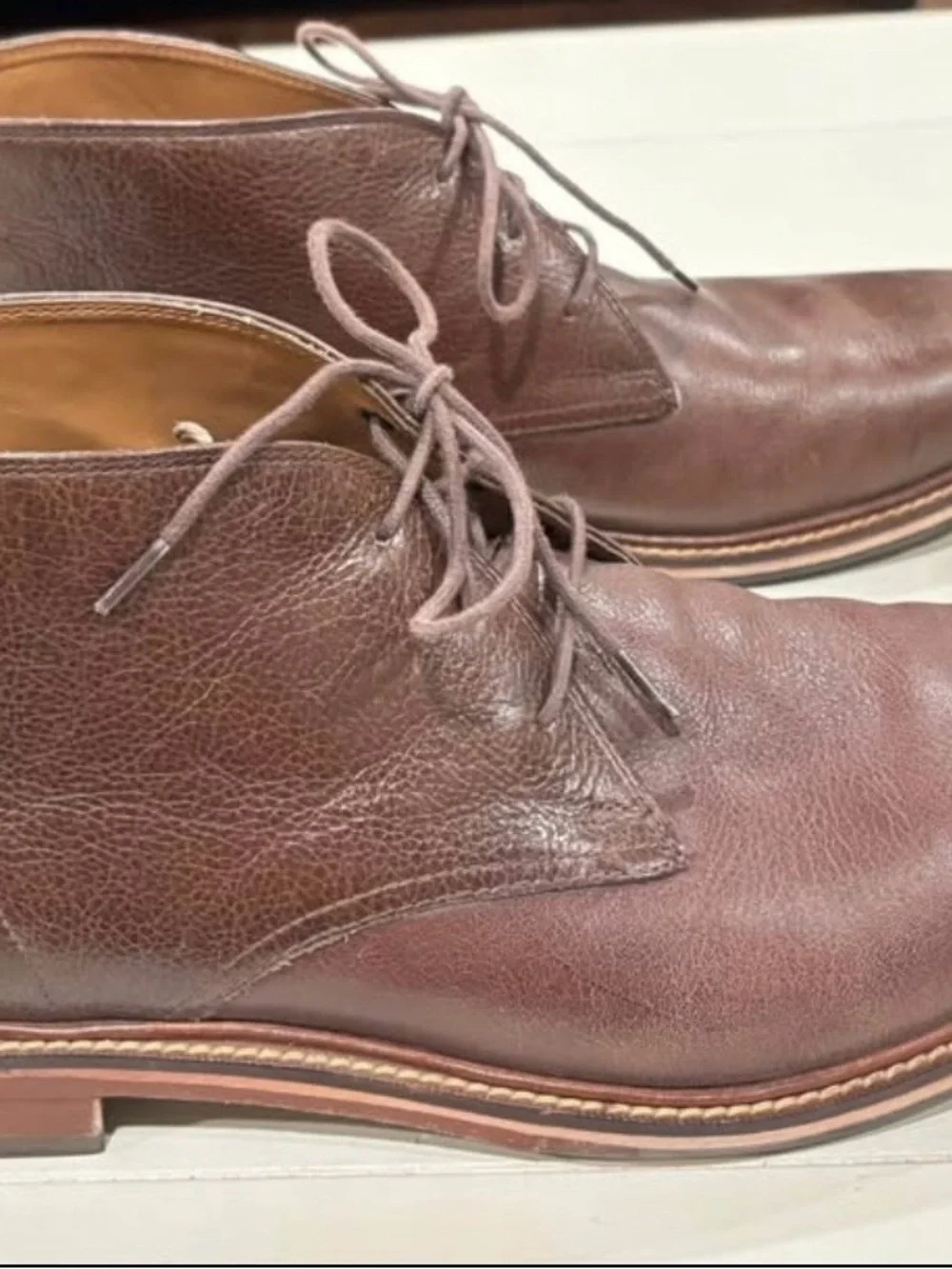 Cole Haan Men's Dark Brown Leather Chukka Boots
